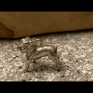Sterling Bulldog Charm Stamped